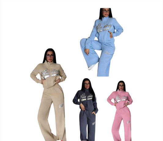 Ladies Winter Tracksuit 2pc-Various Colours