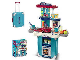 MKids Kitchen Trolley Role Play Set for Kids with Accessories