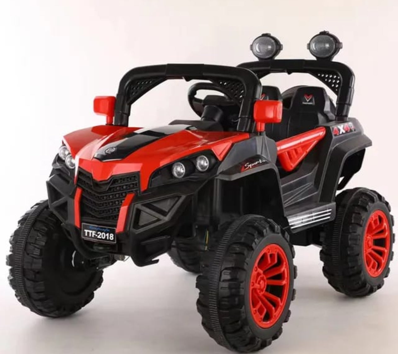 Kids Ride on Jeep with 12V Rechargeable Battery, Music, Lights and Remote Control, Red TTF2018