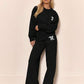 Ladies Knitted Lounge Set With Contrast Emblem-Various Colours