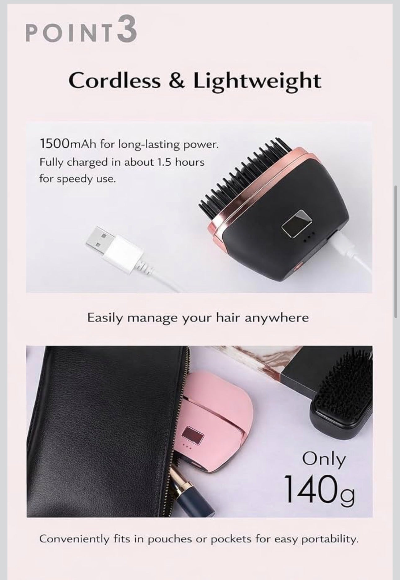 MTech Cordless Hair Straightener USB Type