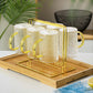 Cup Drying Rack Stand Organizer Non-Slip Holder with Handle and 6 Hooks