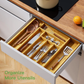 MHome Expandable Bamboo Drawer Organizer