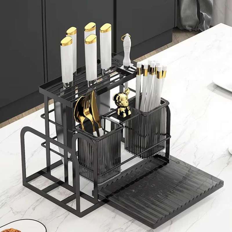 MHome Kitchen Knife & Utensil Holder Rack – Multi-Functional Storage Organizer