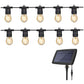 MTech Lighting 10 LED Festoon Vintage Bulb String Lights - 5m Solar Panel