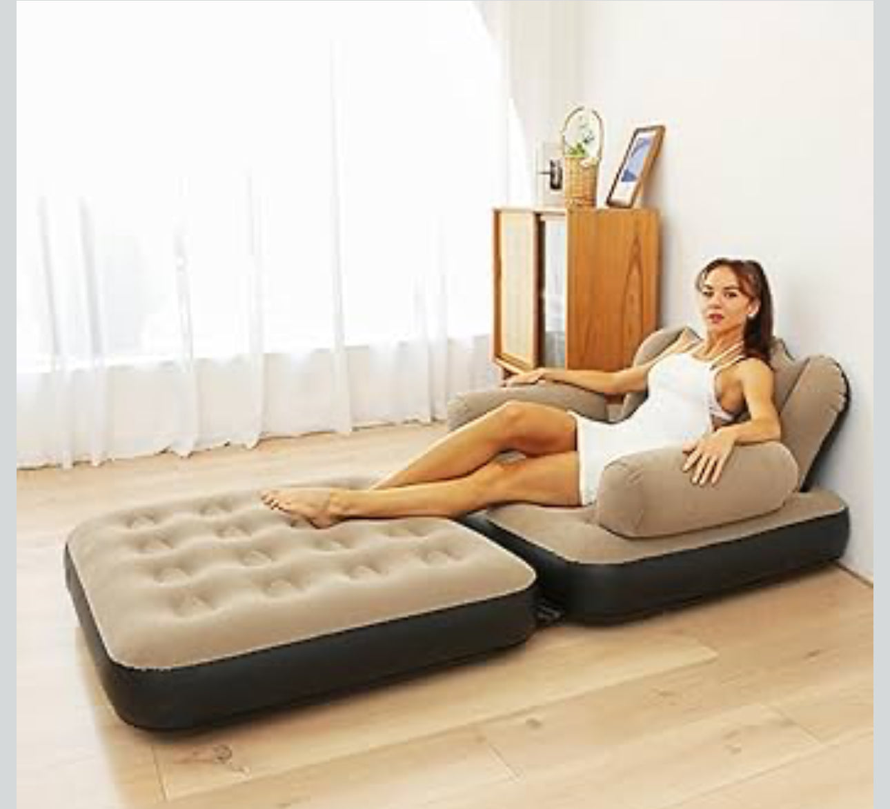 MHome Inflatable Sofa - Inflatable Sofa - Multifunctional 5-in-1 Inflatable Sofa with L-shaped-Various Colours