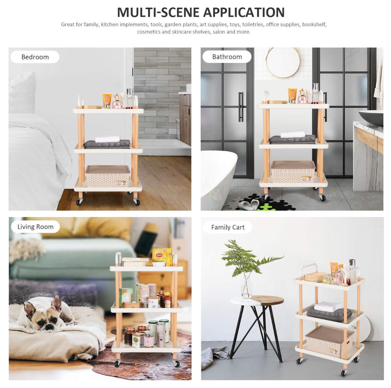 Multifunction 3 Tier Trolley