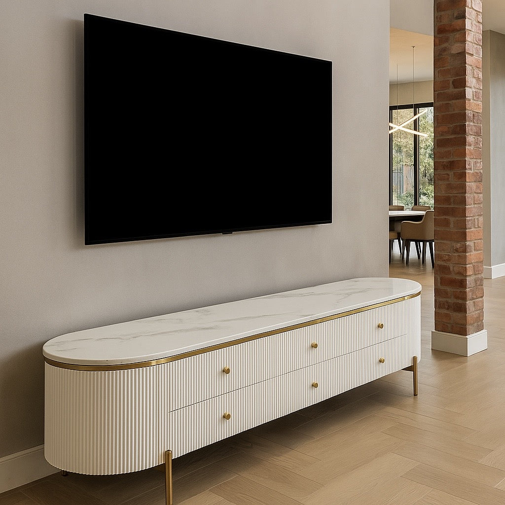 MFurn Primo Collection TV Stand & Coffee Table Combo 2pc Set