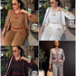 Ladies Trendy Knitted Tracksuit 3pc -Various Colours
