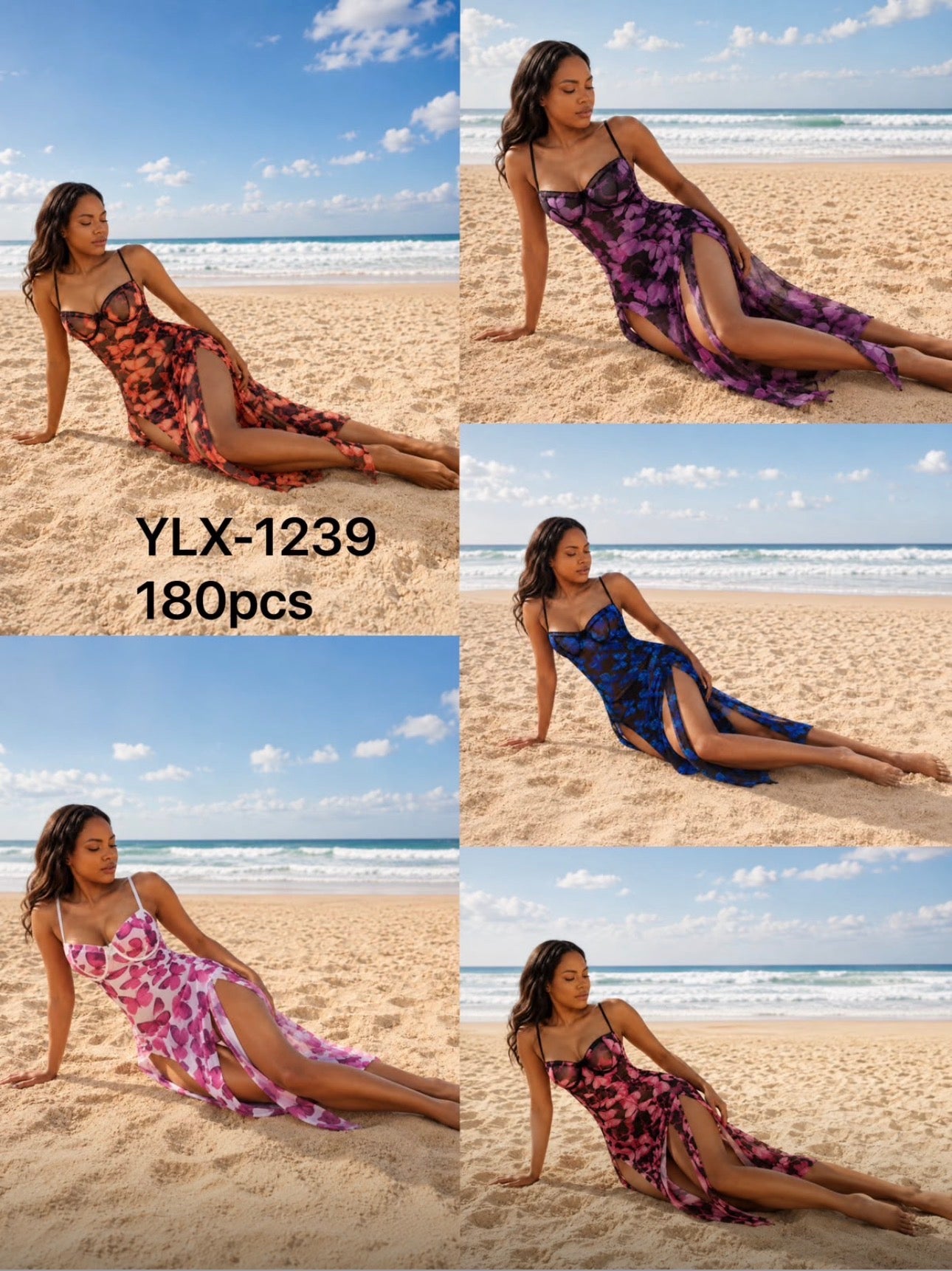 Ladies Floral Maxi Dress-Various Colours