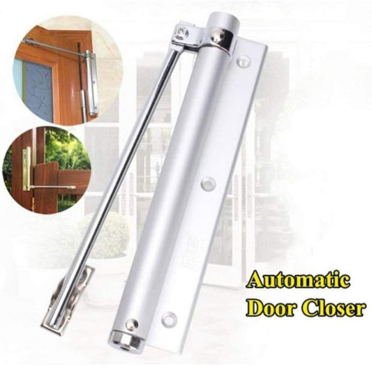 Spring Door Closer Automatic Adjustable Force Pulley Mute Automatic Door Closing Device Suitable For Many Types Of Doors - Stainless Steel