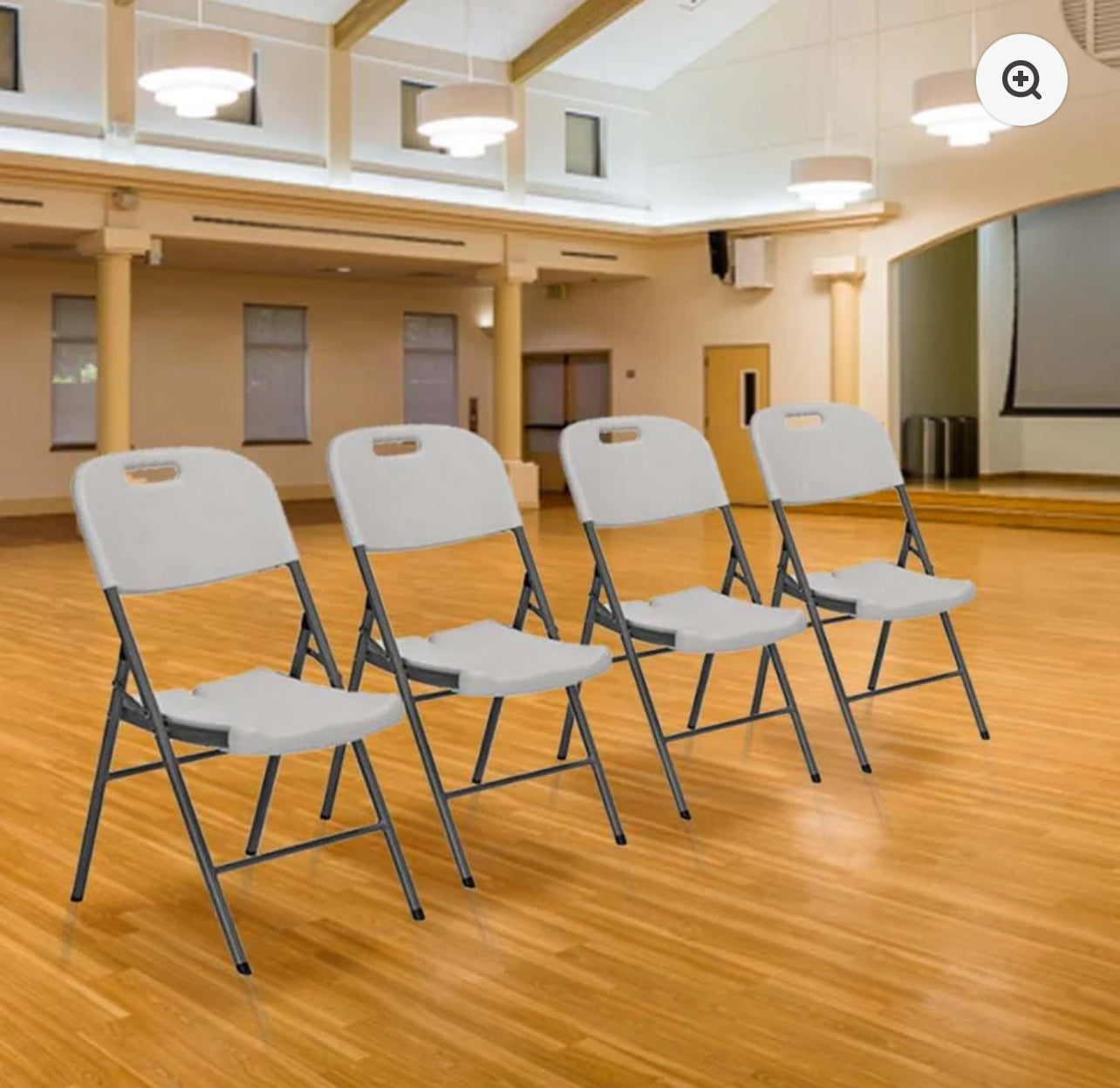 Folding Catering Chair White H/D