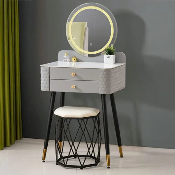 MFurn Compact Dressing Table LED Mirror-Various Colours