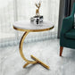 MFurn Marble Nordic Style Home Furniture Stainless Steel Gold Round Corner Side Table