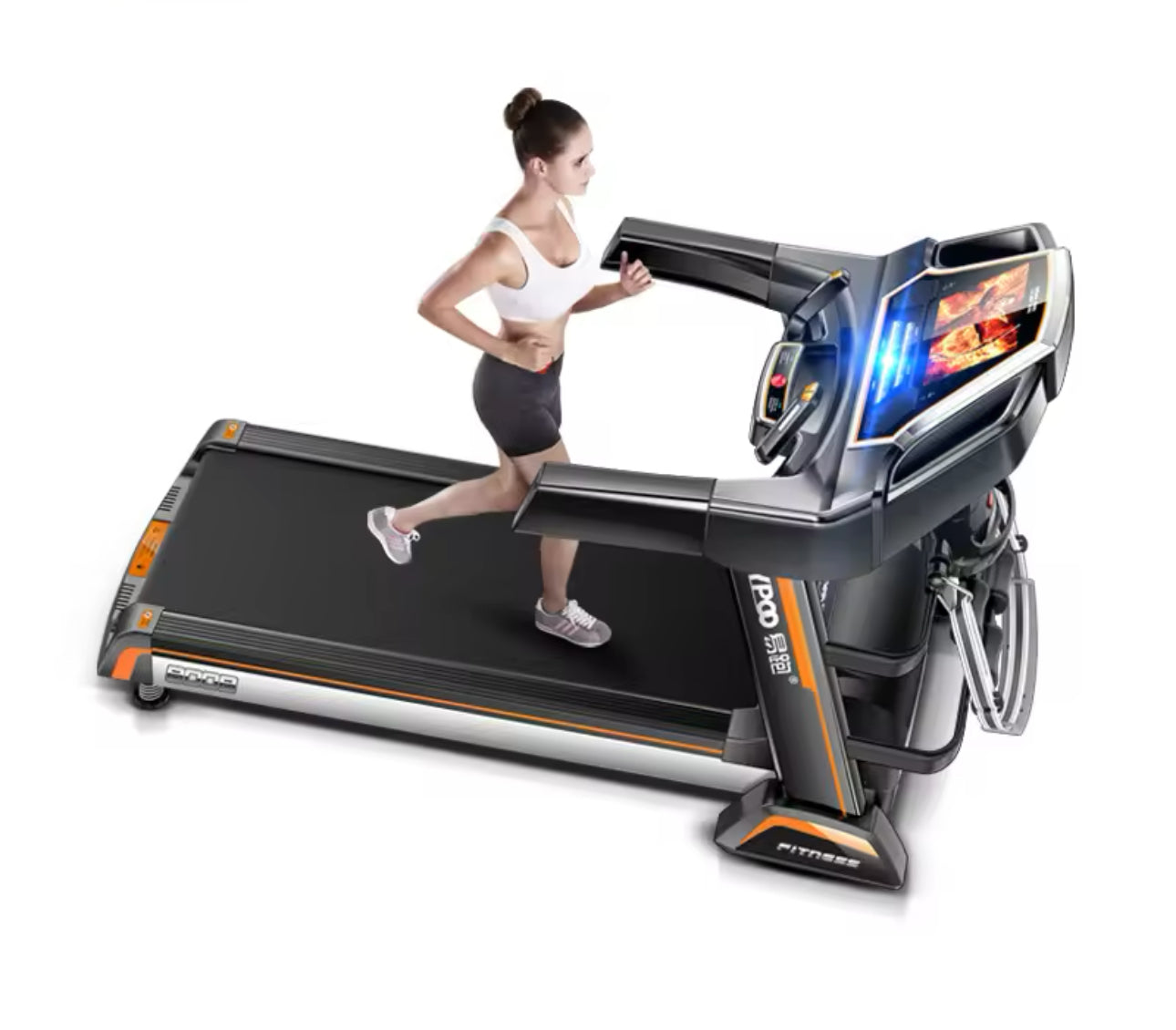 Pro-Sportz 8008 (F88) Semi-Commercial Folding Treadmill – 3.5HP Motor, 7” HD TFT Screen, Auto Incline &amp; Multifunction Training Kit