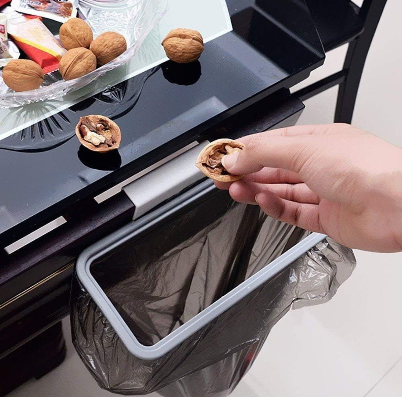 Attach-A-Trash Cabinet Hanging Garbage Bag Holder – Space-Saving Waste Solution