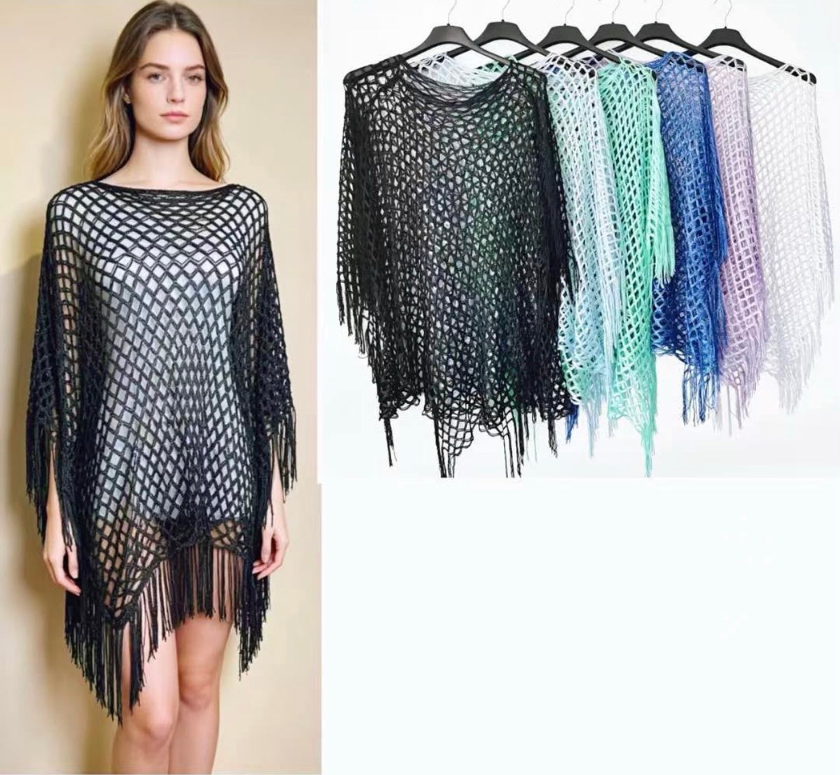 Ladies Elegant Poncho Shawl-Various Options