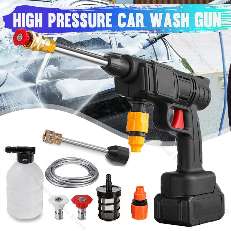 48VF Cordless Electric Car Water Gun Battery Powered Water Hose Cleane