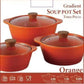 MHome 3-Piece Ceramic Cooking Pot Set with Glass Lids (Multiple Colors)