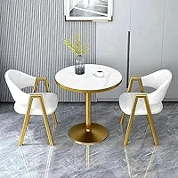 MFurn Modern Round Dining Table & Chair Set 3pc