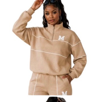Ladies Trendy 2pc Casual Tracksuit With “M” Logo