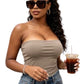 Ladies Strapless Bandeau Tube Tops-Various Colours
