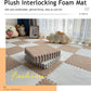 Nordic Floor Mat Splicing Carpet Plush Velvet Bedroom Rooms Children Girls Pink Mat Puzzle Plush Mats 10pc Pack