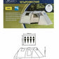 MHome 4-Person Tunnel Tent – Waterproof Outdoor Camping Shelter with Sunshade & Vestibule