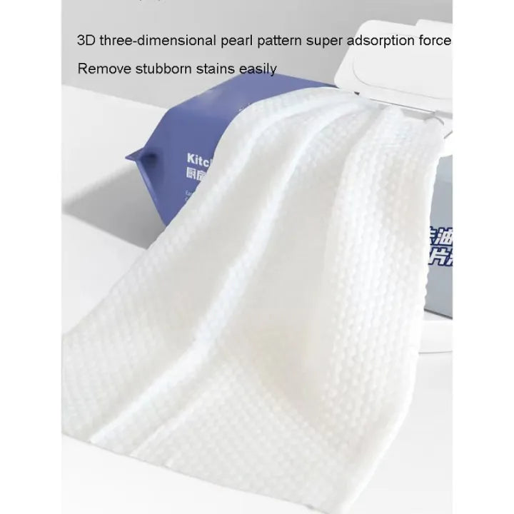 80 PCS Kitchen Cleaning Wipes Kitchen Towel Tissue Strong Decontamination Degreasing Wet Tissue Lemon Household Wet Wipe