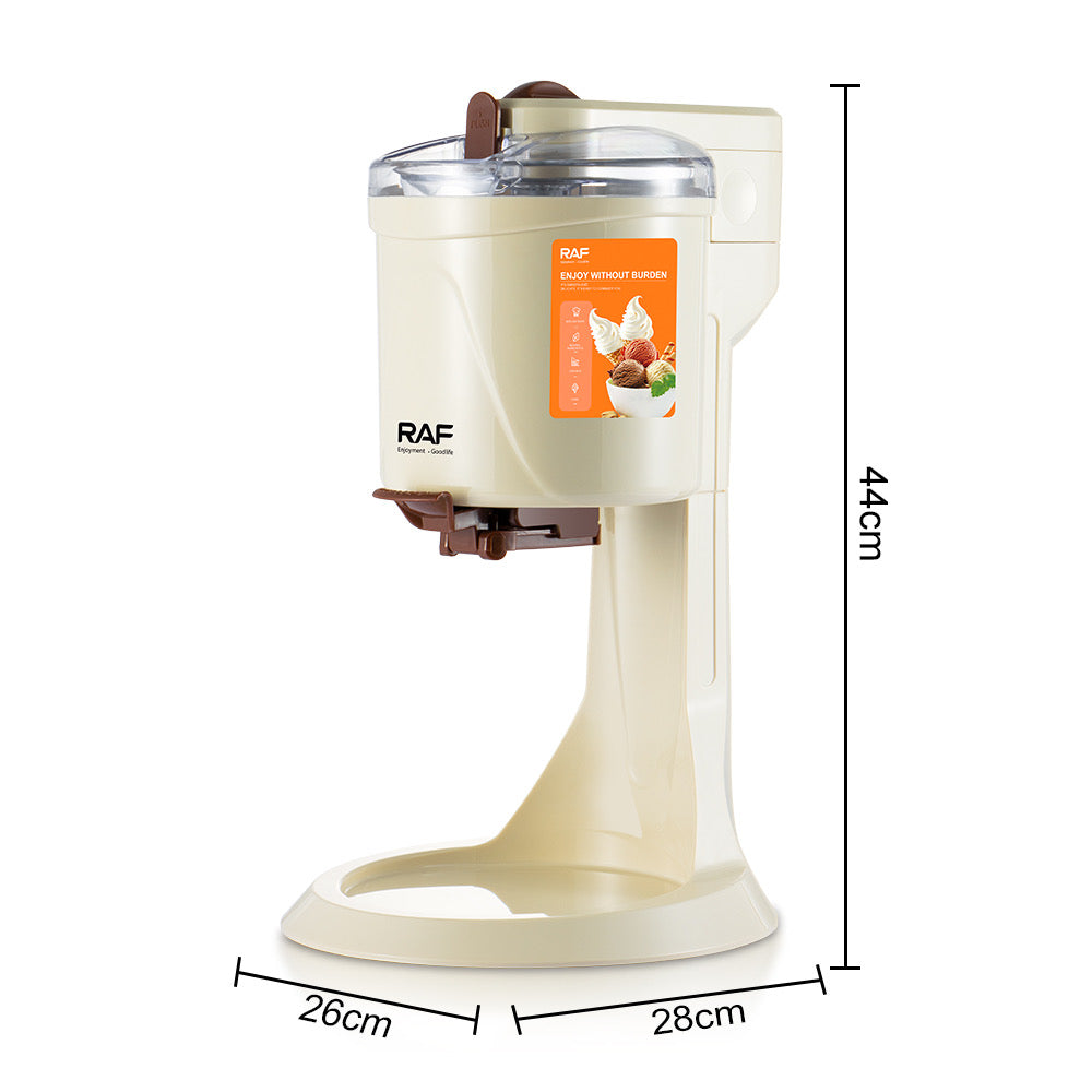 Automatic Frozen Fruit Ice Cream Machine Maker for Home Use DIY 1L Fruit Dessert Machine Milkshake Machine Electric Ice Cream Maker for Making Healthy Soft Serve Sherbet,Cone