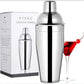 MHome Cocktail Shaker, 24 Martini Shaker Drink Mixer with Built-in Strainer for Bartending – Stainless Steel Bartender Shaker Metal Margarita Mixer for Mixed Drinks 700ml