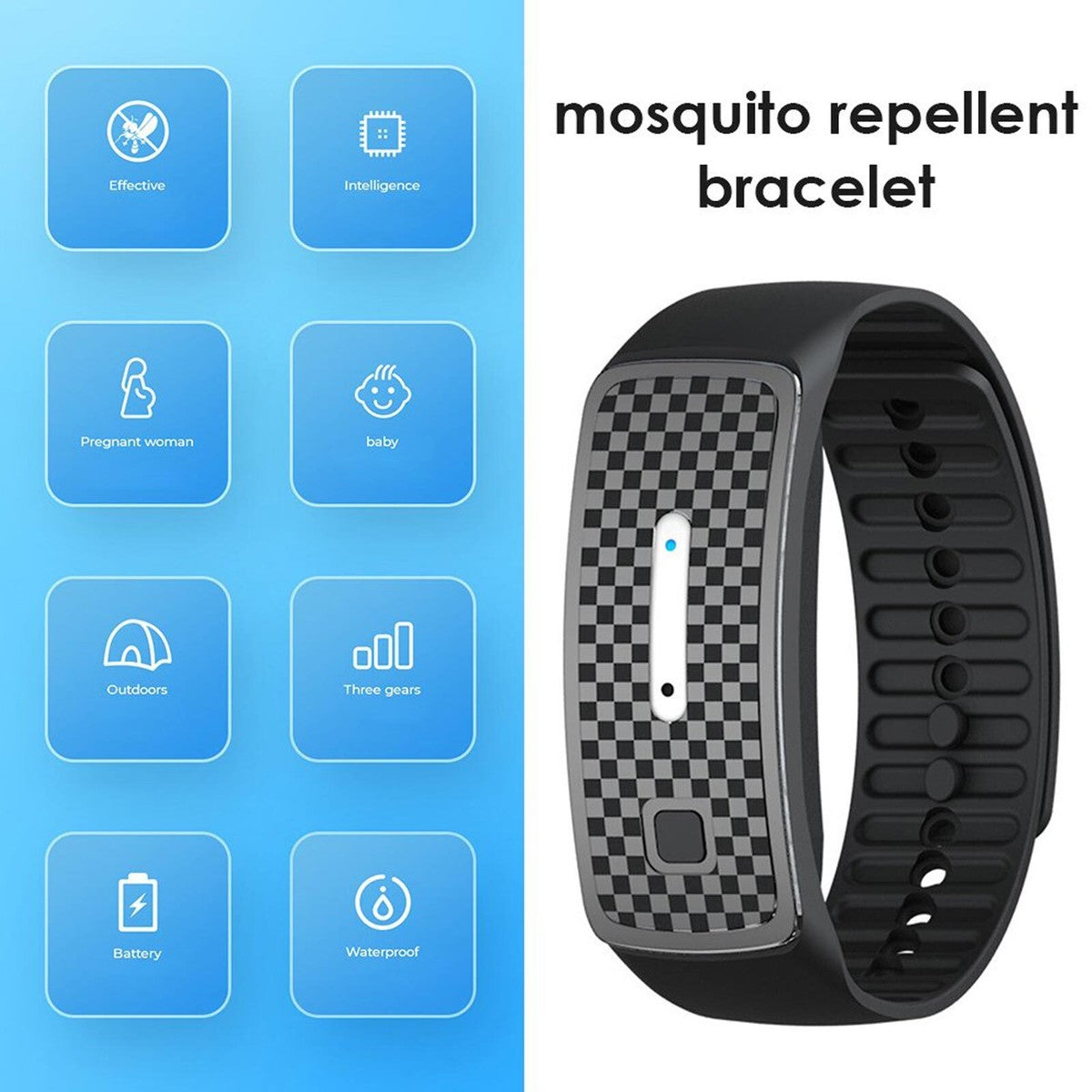 Ultrasonic Anti Mosquito Insect Pest Bug Repellent Repeller Bracelet Watch Wrist