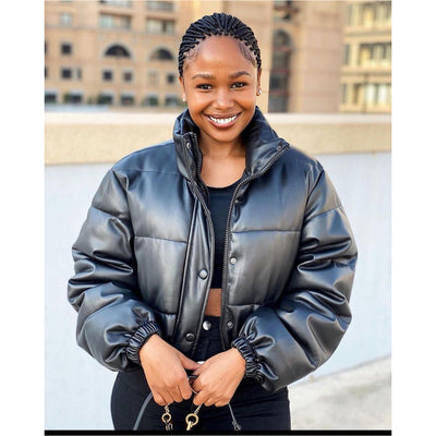 Ladies Faux Short Puffer Jacket