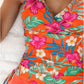 Women's Beachwear Floral Print Tankini Bathing Suits Swim Tank Top with Boy Shorts Two Piece Swimsuit