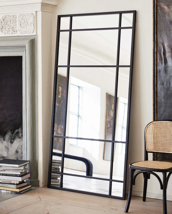 MHome Full Length Black Iron Fame Mirror 180x110cm