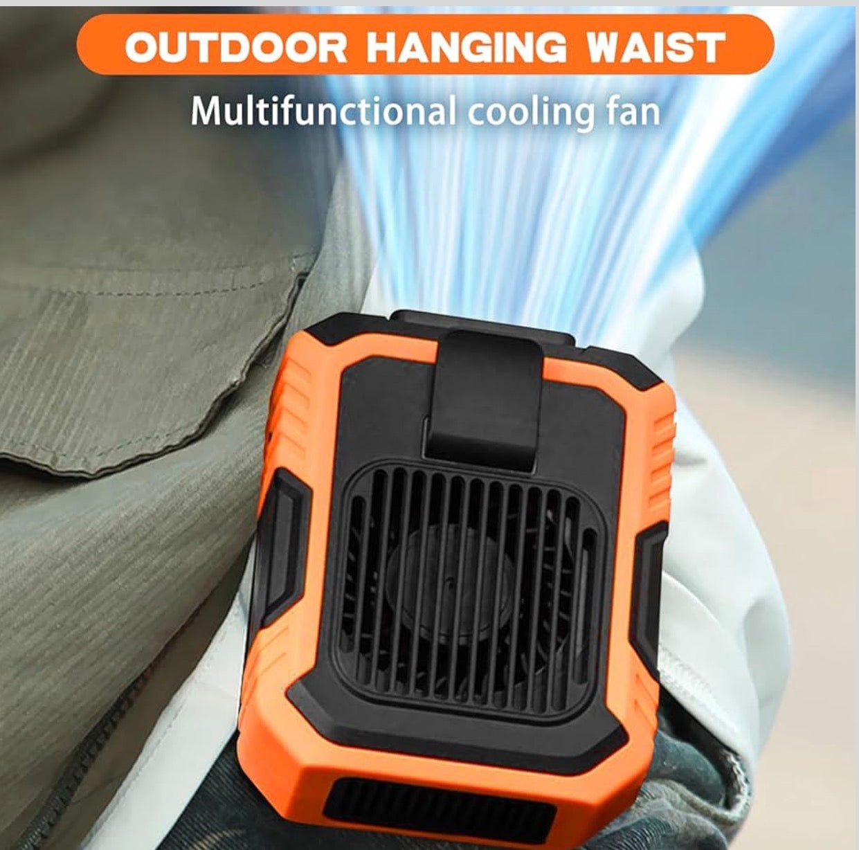 MTech 3-in-1 Portable Fan with Power Bank - USB Charging, 5000mAh Battery, Wearable Neck and Belt Design,Includes Lanyard, Portable Bladeless Waist Fan with Belt Clip - USB Charging, Multifunctional Cooling/Powerbank