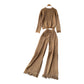 Ladies Korean Styled Knitted 2pc Pants & Top-Various Colours