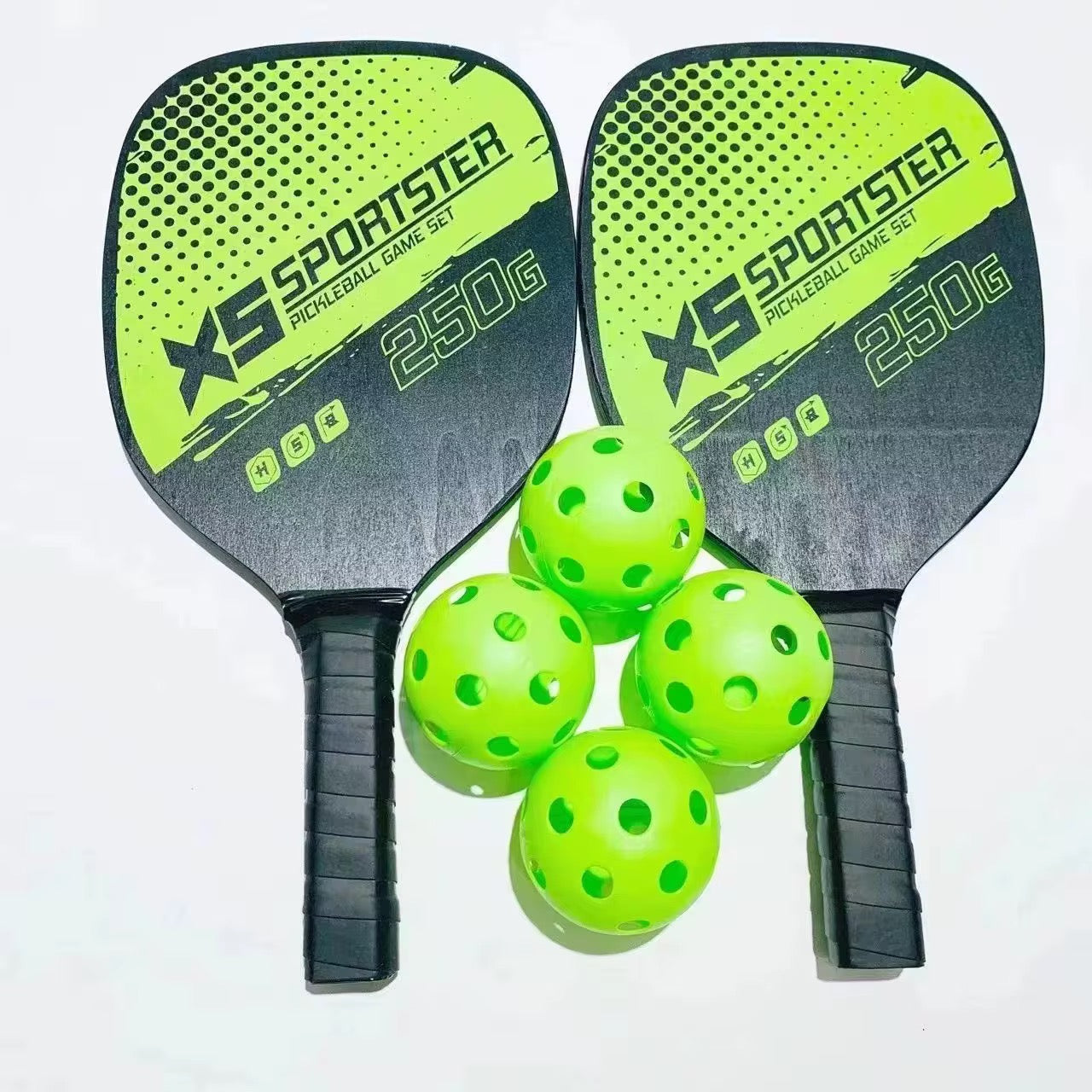 XS Sportster Pickleball Game Set With Carry Bag, Rackets & 4 Balls 250G