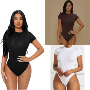 Ladies Shortsleeved Bodysuits-Various Colours