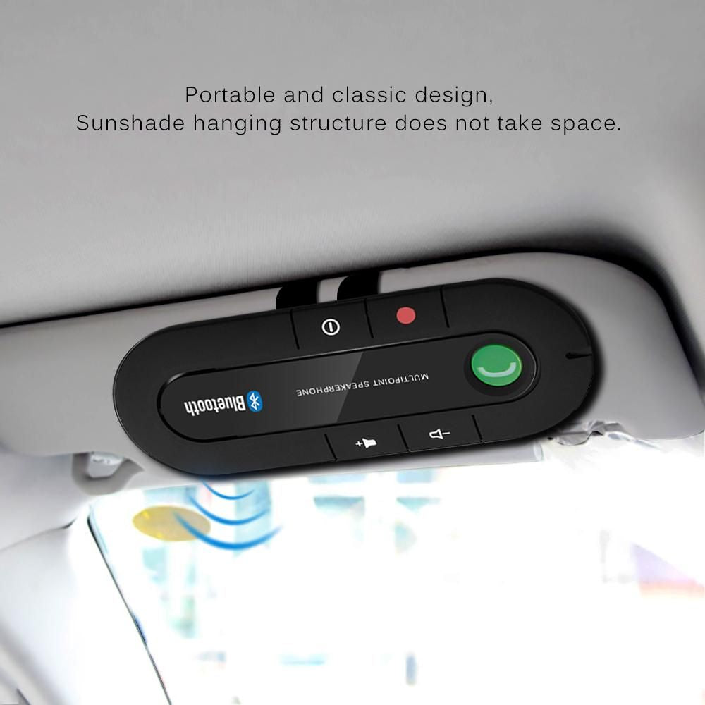 New Sun Visor Car Bluetooth Adapter Receiver FM Transmitter Wireless Bluetooth Speakerphone Hands-Free MP3 Music Player Car Kit