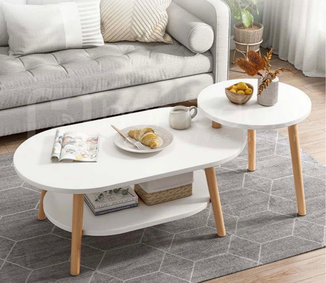 MFURN Coffee Table Modern Living Room coffe table Nesting coffee tables for living room Set of 2-Various Colours