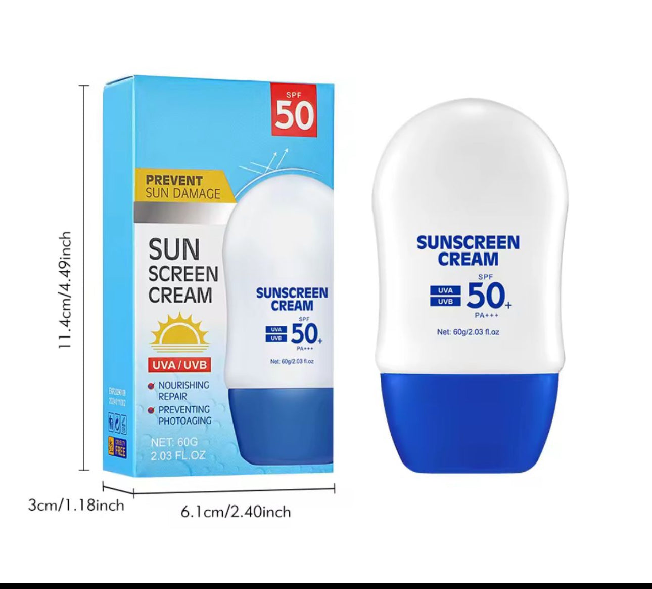 Sunscreen REPAIR, PREVENTING PHOTOAGING | Refreshing And Non-Greasy Texture | Body And Facial Care Sunscreen