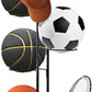 MSPORTZ Multi-Sport Ball Storage Rack Vertical Design, Built-in Baskets, Organise Your Garage or Home Gym
