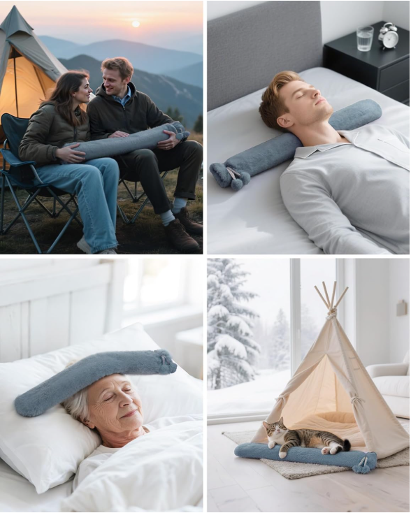 MHome Long Plush Hot Water Bottle-Various Colours