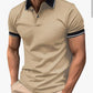 Mens Polo Style Shirts Casual V Neck Textured Slim Fit Solid Short Sleeve Cotton Knit Soft Tees Activewear-Various Colours