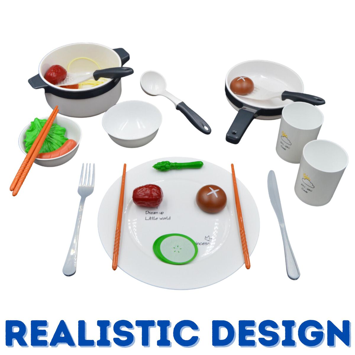 Kitchen Play Set with Real Steam Kids Toy