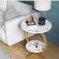 MFurn Luxury Side Table – Golden Metal Frame with Marble Surfac
