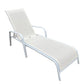MFurn Clay 3pc White Aluminium Pool Lounger Set with Side Table