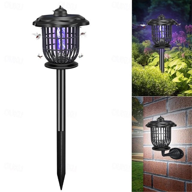 Solar Bug Zapper Outdoor,Mosquito Zapper Outdoor Mosquito Killer for Bug Gnat Fly Small Flying Insect Mosquito Repellent for Patio Yard Garden Farm,Waterproof Bug Lights for Outside 2pc