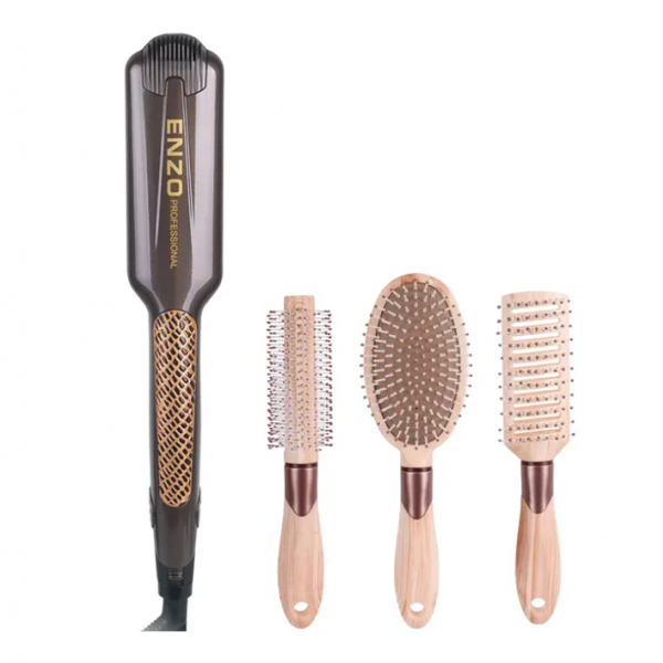 ENZO Titanium Plates Ceramic Hair Straightener 4 in1
